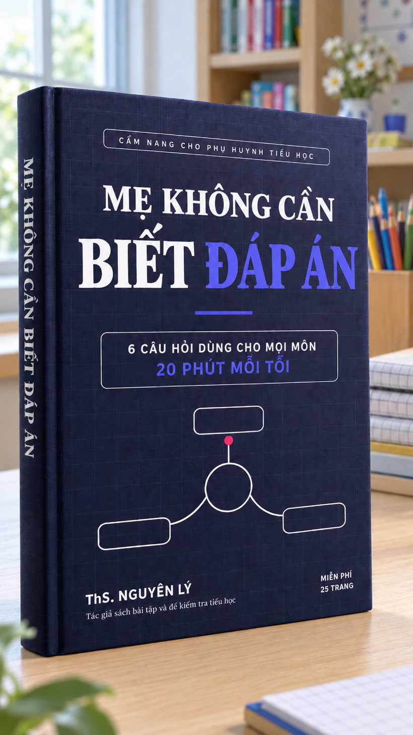 Bìa cẩm nang Mẹ không cần biết đáp án